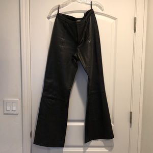 Banana Republic Black Genuine Leather Pants